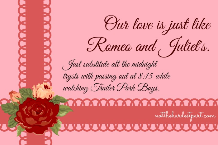 Romeo and juliet valentines card